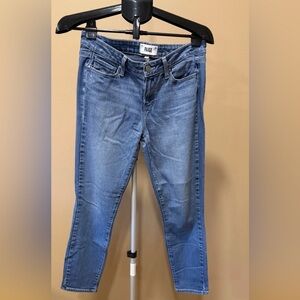 Paige Verdugo Crop Skinny Jeans Size 29 Medium Wash Stretch Denim Cropped